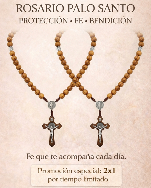 Rosario de Palo Santo 2x1 | Protección y Fe Diaria