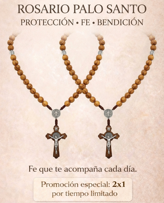 Rosario de Palo Santo 2x1 | Protección y Fe Diaria