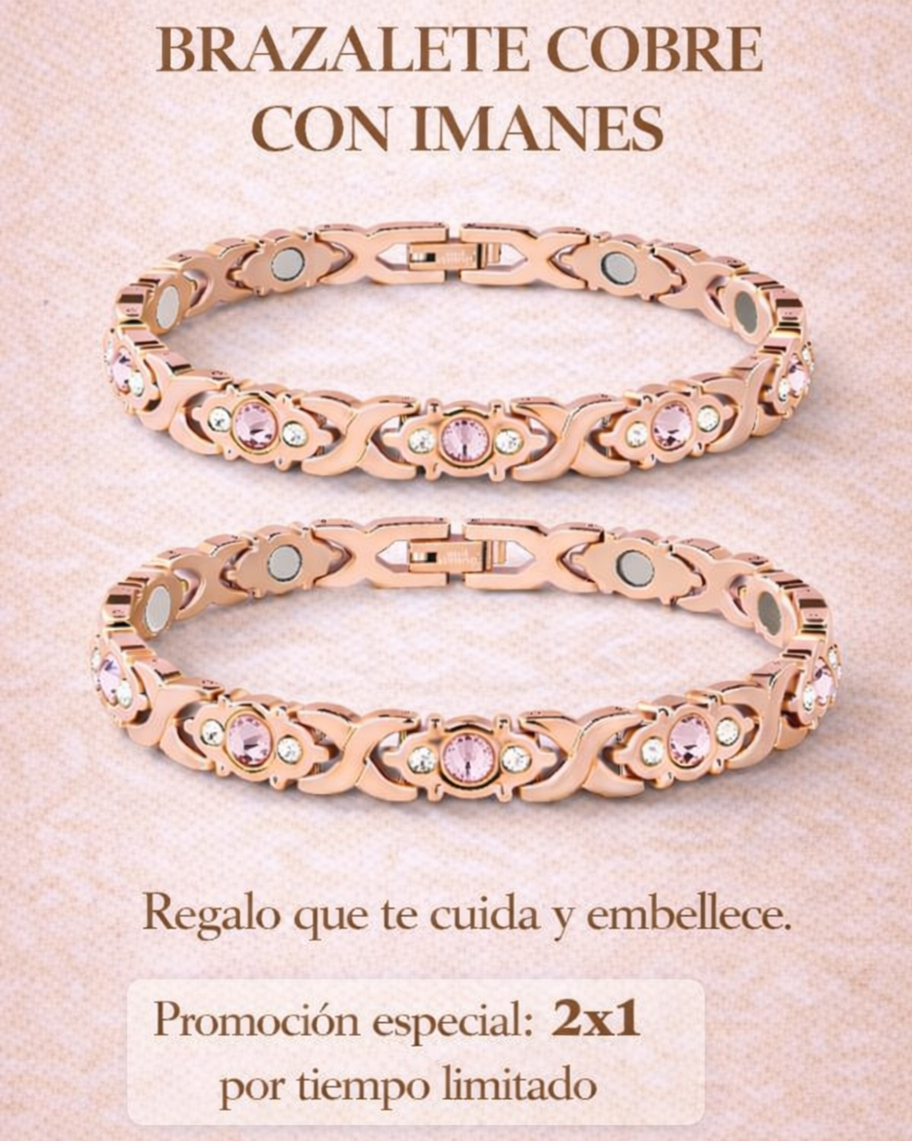 Brazalete de Cobre con Imanes | Belleza que También Te Cuida