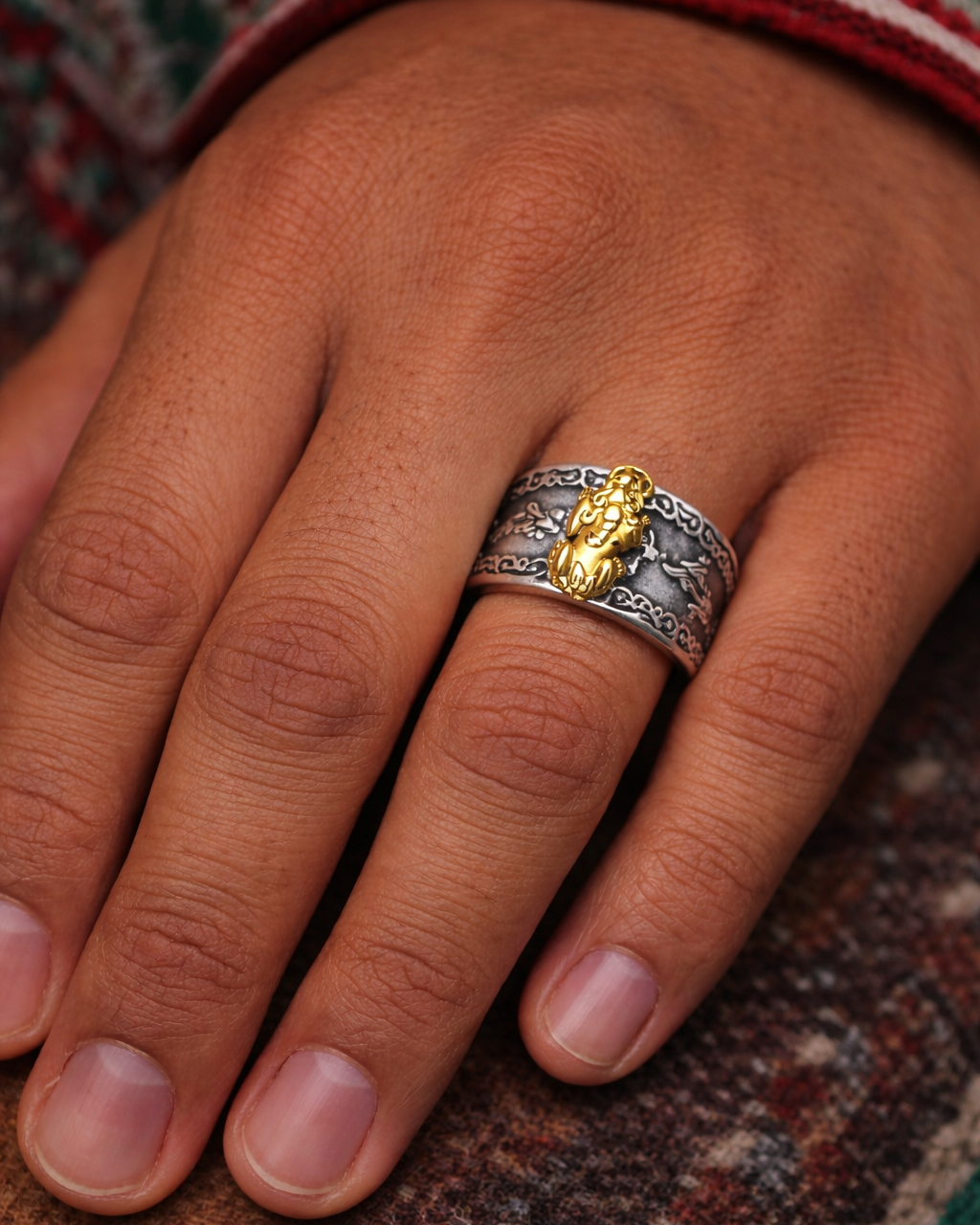 Anillo Pixiu | Éxito, Prosperidad Buena Suerte y Riqueza